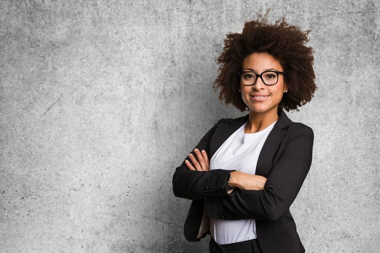 Woman in suit